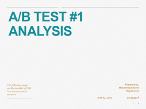 AB Test #1 Result