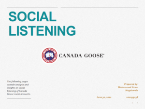 Canada Goose - Social Listening