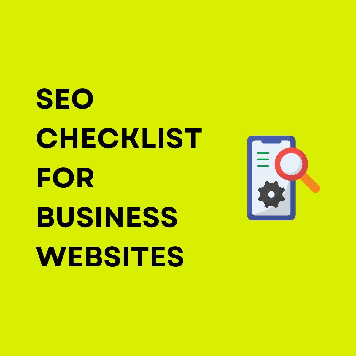 SEO checklist for busines websites